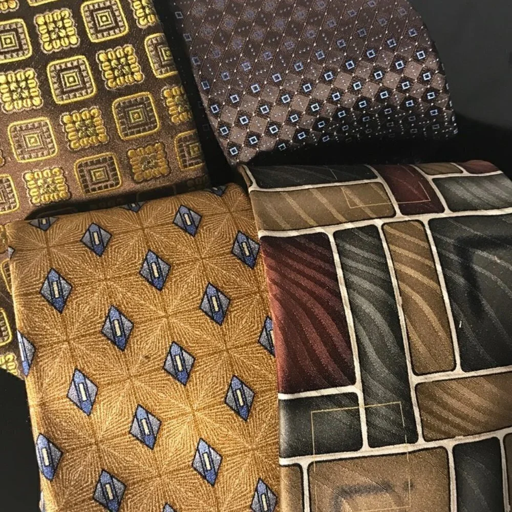 Vintage Ties Tie Neckwear Mens Necktie Office Arrow Seacrest Geometric Abstract
